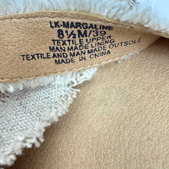 Lucky Brand Womens Margaline Wedge Espadrille Size 8.5 Fray Edge Cream - Picture 9 of 9